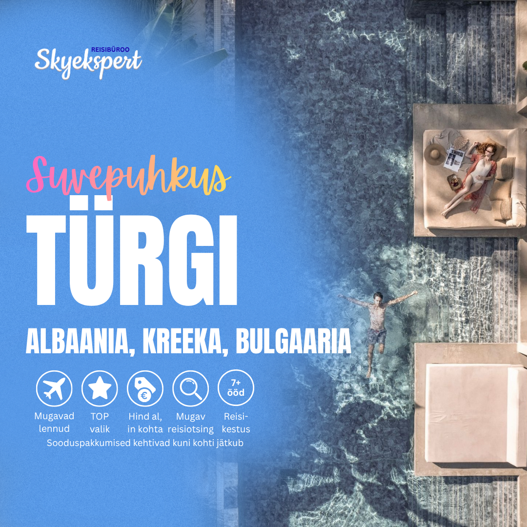 suvepuhkus Türgi Albaania Kreeka Bulgaaria Skyekspert banner