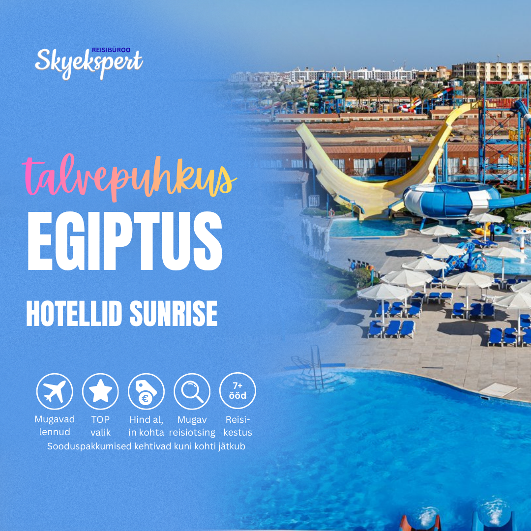 talvepuhkus egiptuses hotellides Sunrise Skyekspert banner